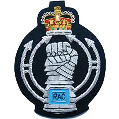 Royal Armoured Corps Wire Blazer Badge