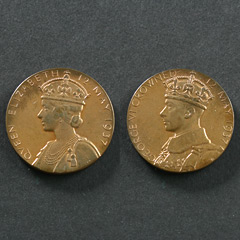 1937 George 6th Coronation Medallion Image 2