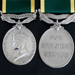 Territorial Efficiency Medal Goerge 6th. Image 2