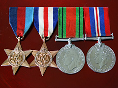 WW2 4 medal mounted group