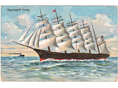 Art postcard of sailing ship Potosi Image 2