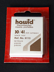 30 by 41 mm Hawid Cut to Size stamp mounts