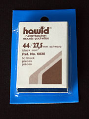 41 by 27.5 mm Hawid Cut to Size stamp mounts