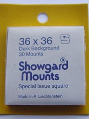Showgard 36mm square stamp mounts