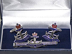 RN Rope and Anchor boxed cufflink and tie bar