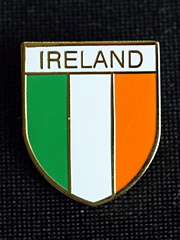 Irish flag colours lapel badge