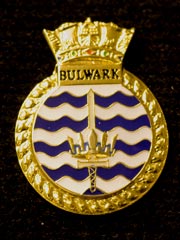 HMS Bulwark navy crest lapel badge