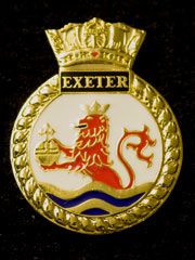 HMS Exeter navy crest lapel badge