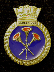 HMS Illustrious navy crest lapel badge