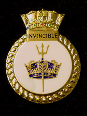 HMS Invincible navy crest lapel badge