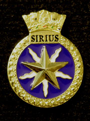 HMS Sirius navy crest lapel badge