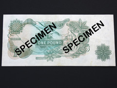 One Pound Green Banknote - J.B.Page Image 2