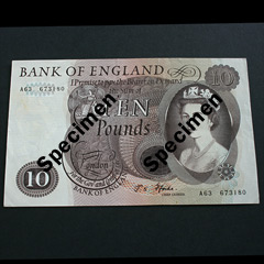 Brown Ten Pound Banknote signed by FForde - 1967