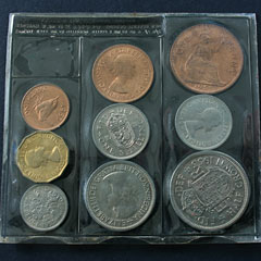 1953 pre-decimal 9 coin set Image 2