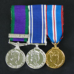3 Miniature Medal Mounted Group Image 2