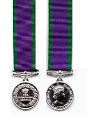 Miniature medal General Service Medal 1962 on, QE2