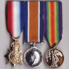 WW1 1914-15 trio miniature medal group