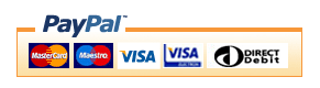 Major Credit Cards accepted, payments securely handled through PayPal