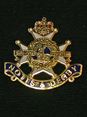 Notts and Derby Regiment lapel badge