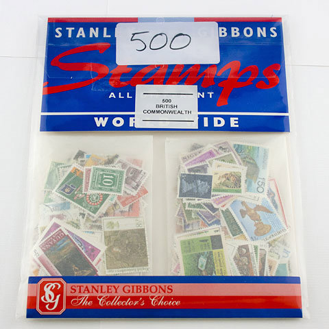 500 Commonwealth Stamps by Stanley Gibbons