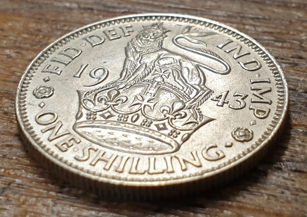 1943  English Shilling - King George VI