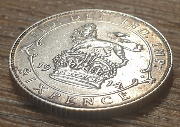 1914 sixpence - King George V