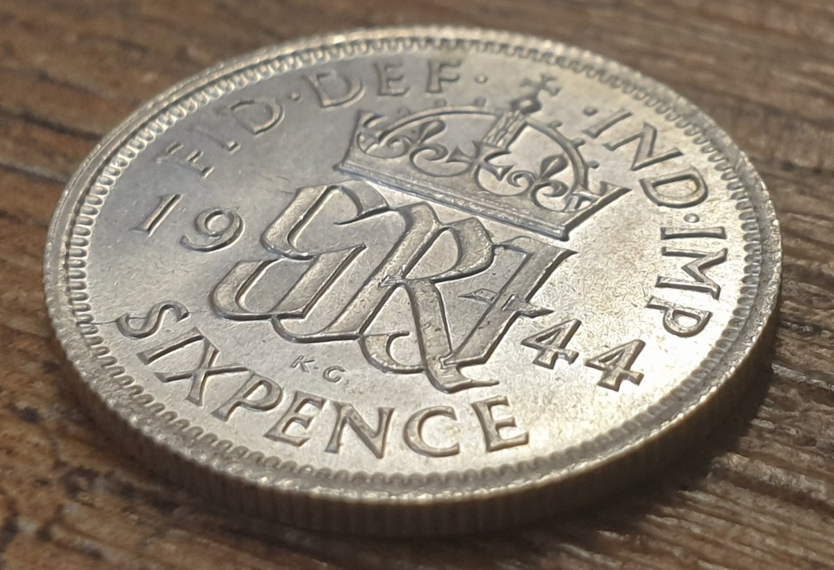 1944 sixpence - King George VI
