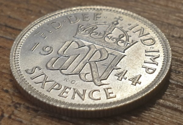 1944 sixpence - King George VI