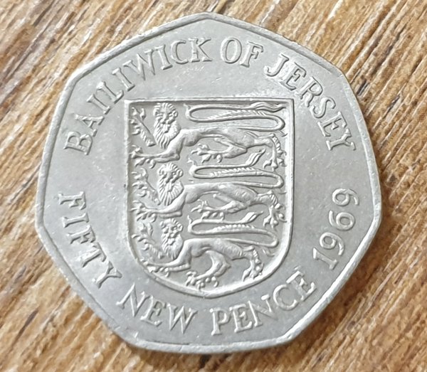 1969 Jersey fifty pence - Queen Elizabeth II
