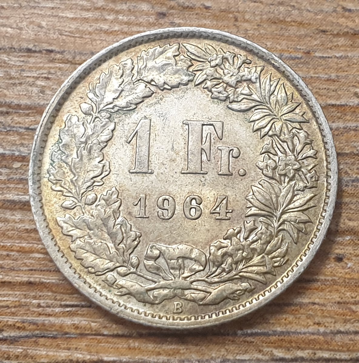 Swiss - one franc  - 1964