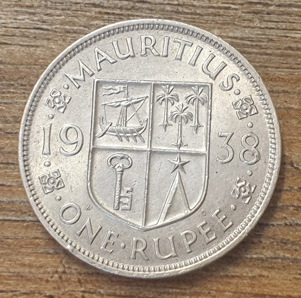 Mauritious- one rupee - 1938