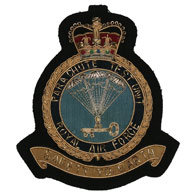RAF Parachute test Unit wire blazer badge