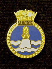 HMS Albion navy crest lapel badge